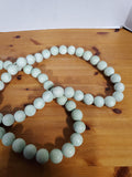 Pair of Decorative Large Green Wooden Bead Ropes