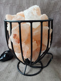 Pink Salt Metal Wire Lamp WORKS