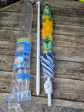 6' Green/Gold Beach Umbrella
