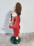 Byers' Choice Carolers Signed Colonial Williamsburg "Boy with Rose" Figurine