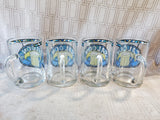 Set of 4 Cera Clear Glass "Saloon" Beer Mugs