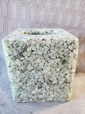 Pebbles Set in Resin Tissue Box Cover