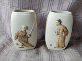 Pair of Asian Inspired Pottery Vases