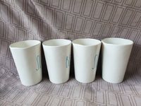 (B) Set of 4 Rae Dunn Melamine by Magenta "Sun" and "Beach" Tumblers