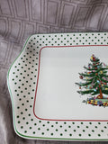 Spode Christmas Tree Polka Dot Dessert Tray