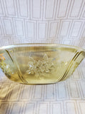 Vintage Yellow Depression Glass Serving Bowl