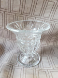 Heavy Clear Glass Tapered Candle Holder