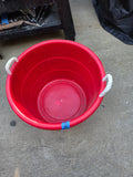 Large Red Plastic Tub w/Rope Handles (B)