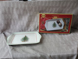 Spode Christmas Tree Polka Dot Dessert Tray