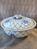 Blue and White Ceramic Covered Casserole Dish