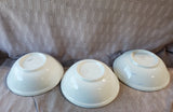 Lot of 3 Blue Floral Pasta Bowl