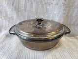 Anchor Hocking Amber Glass Covered Baking Dish