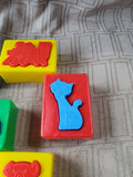 Lot of Plastic Blocks with Figural Inserts