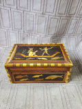 Egyptian Style Wooden Inlaid Trinket Box
