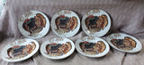 Set of 7 Williams-Sonoma Plymouth Turkey Salad Plates
