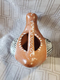 Mexican Folk Art Red Clay Bird Jug