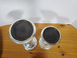 Pair of Pottery Barn Mercury Glass Pillar Candle Holders