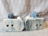 Pair of Carved Stone Man with Sombrero on Cactus Bookends