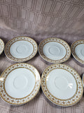 Set of 10 Fine Porcelain Saucers