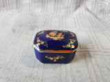Limoges Cobalt Blue Trinket Box