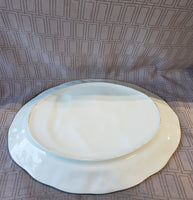 White Ceramic Turkey Platter
