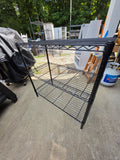 3-Tier Sturdy Black Metal (Wire) Shelving Unit (A)