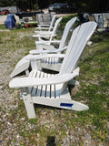 Two Crutchman Poly Adirondack Chairs + One Ottoman