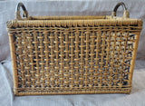 Woven Wood Baskets with Wooden Handles