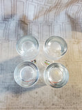 Set of 4 Clear Glass Christmas Reindeer Shot Glasses