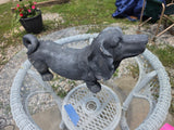 Faux Cement Basset Hound Garden Statue