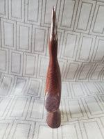 Carved Wood Crane Figurine