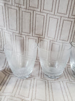 Set of 6 Clear Glass Whiskey Glasses