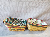 Pair of Longaberger Christmas Sleigh Baskets