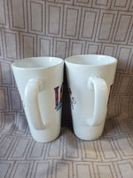 Pair of Love Colonial Williamsburg Coffee Mugs
