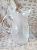 Heavy Clear Glass Pitcher