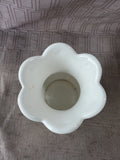 Villa Verde White Embossed Ceramic Vase