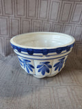Small Blue and White Ceramic Bundt Cake Pan