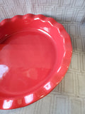 Pier 1 Red Stoneware Pie Dish