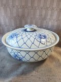 Blue and White Ceramic Covered Casserole Dish