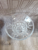 Heavy Clear Glass Tapered Candle Holder