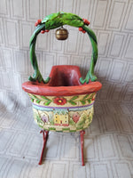 Jim Shore "Sleigh Bells Ring" Figurine with Ornaments