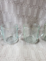 Set of 8 Arcoroc Glass Coffee Mugs