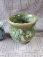 Pair of Small Glazed Pottery Vases