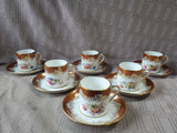 12 Piece Hammersley & Co. Demitasse and Saucer Sets