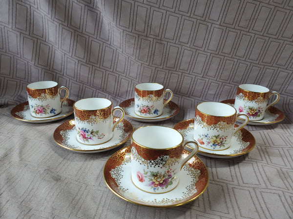12 Piece Hammersley & Co. Demitasse and Saucer Sets