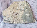 Signed "Canyon De Chelly" Painting on Stone Slab by Manuel Ben