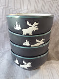 Set of 4 Bass Pro Shop Moose Silhouette Soup Bowls