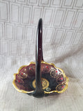Italian Art Amethyst Glass Basket