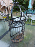 Vintage Gothic Style Wrought Iron Bird Cage