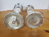 Pair of Pottery Barn Mercury Glass Pillar Candle Holders